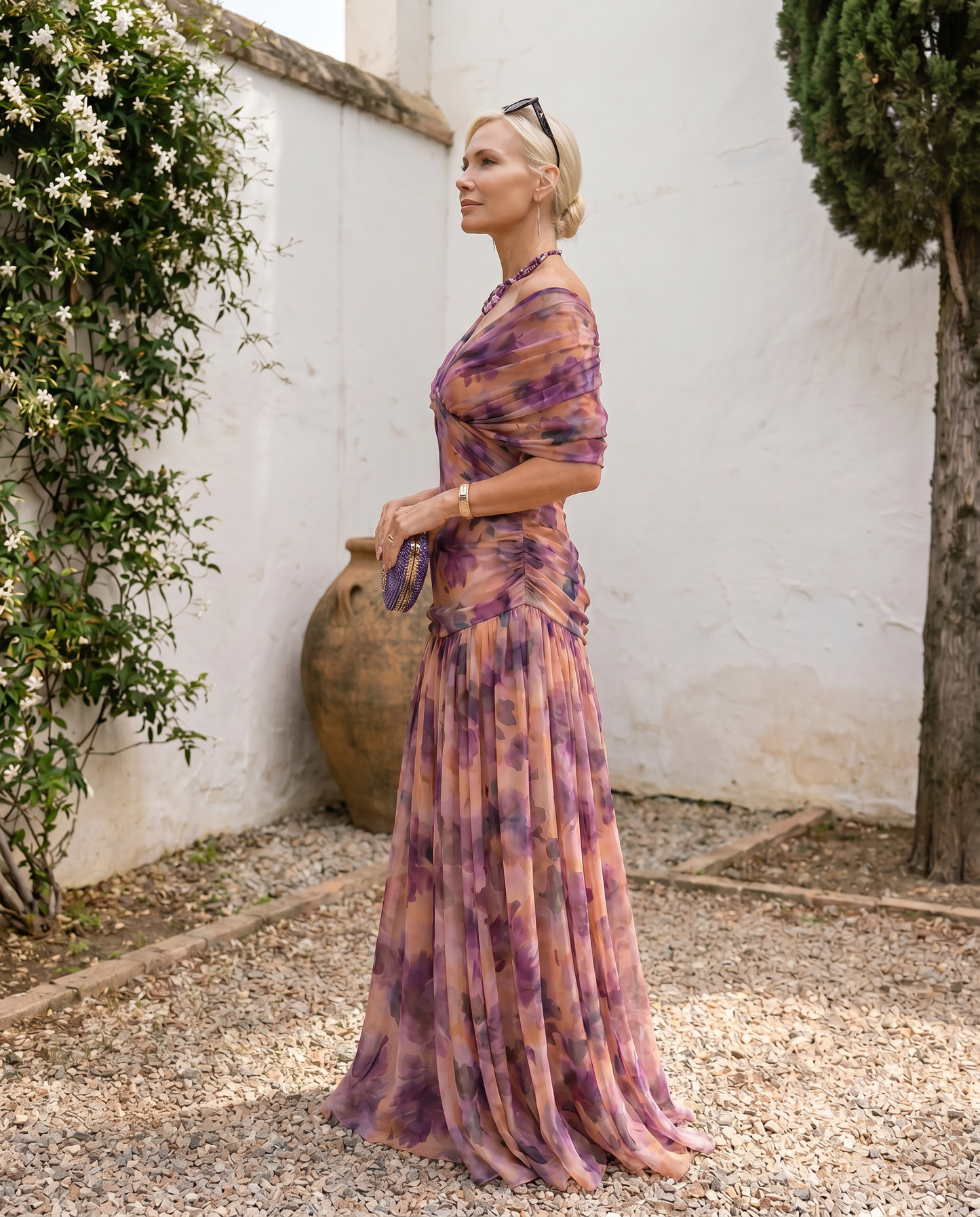 Elegant Maxi Party Dress with Sweetheart Neckline
