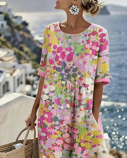 Elena | Loose Floral Midi Dress