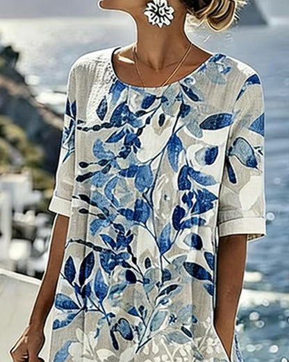 Alba | Loose Floral Midi Dress