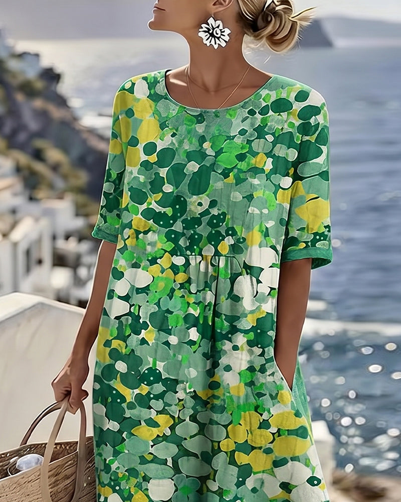Elena | Loose Floral Midi Dress