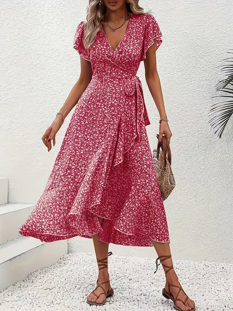 Marta | Floral Wrap Dress with V-Neckline