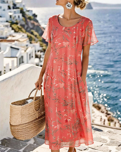 María | Loose Floral Midi Dress