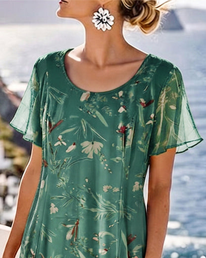 María | Loose Floral Midi Dress