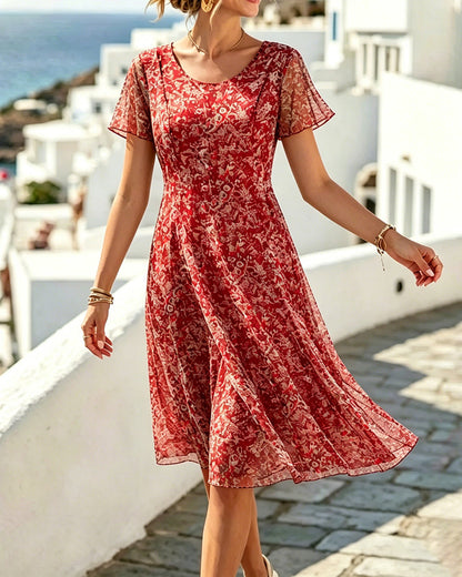 Ana | Loose Floral Midi Dress