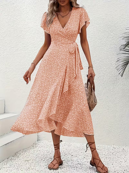 Marta | Floral Wrap Dress with V-Neckline