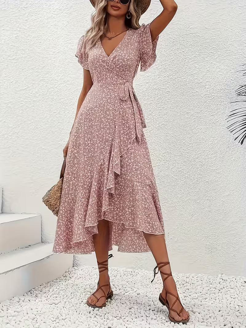 Marta | Floral Wrap Dress with V-Neckline