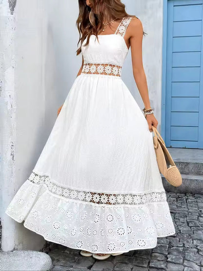 Lucía | Floral Maxi Dress with V-Neckline
