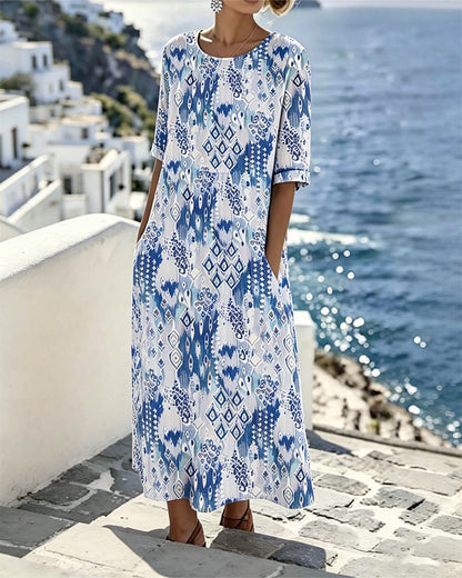 Emma | Loose Floral Midi Dress