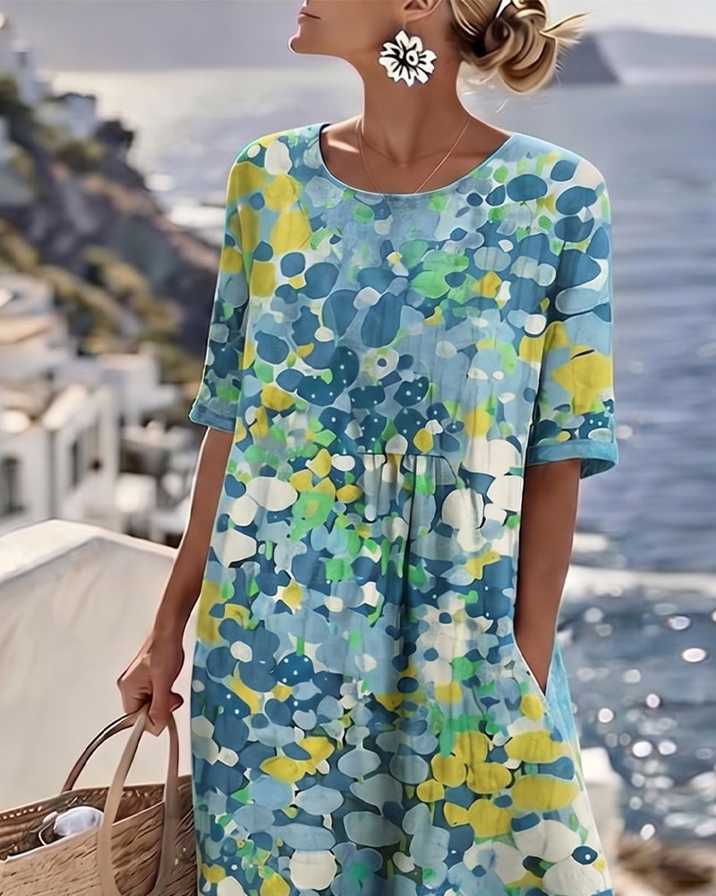 Elena | Loose Floral Midi Dress