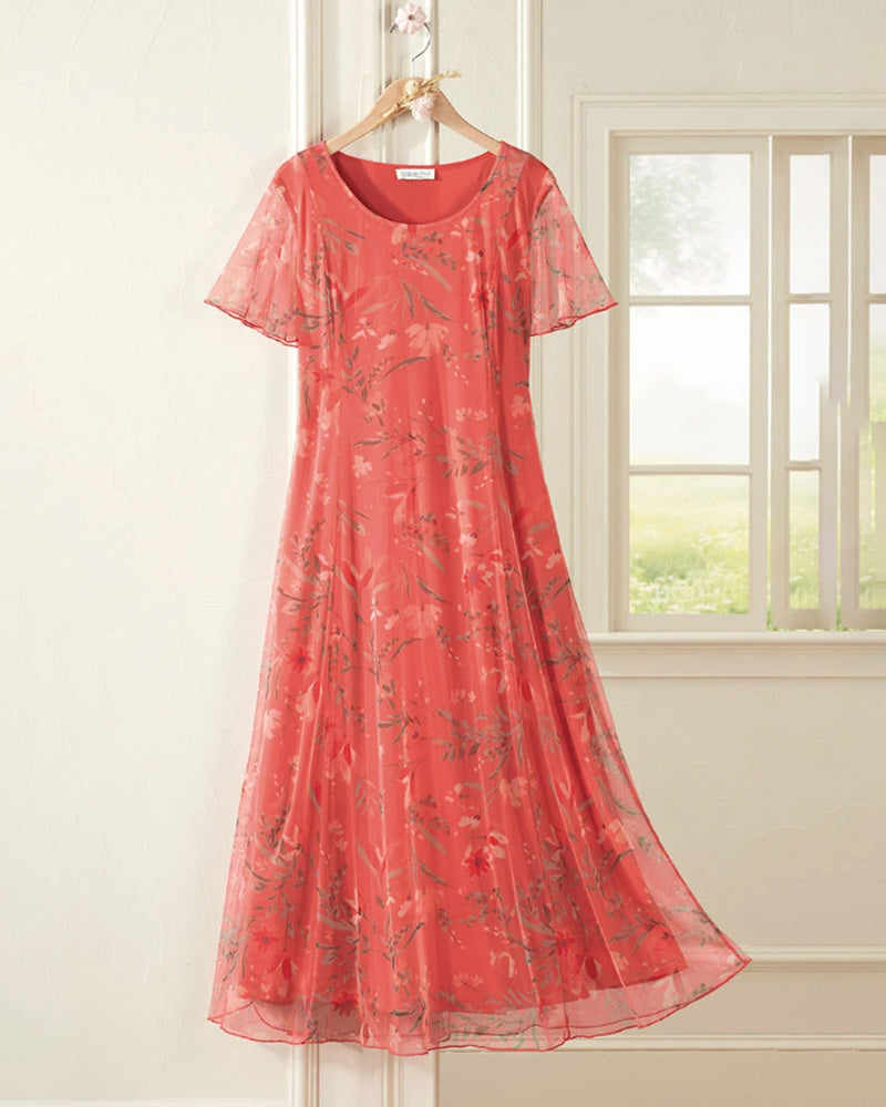 María | Loose Floral Midi Dress