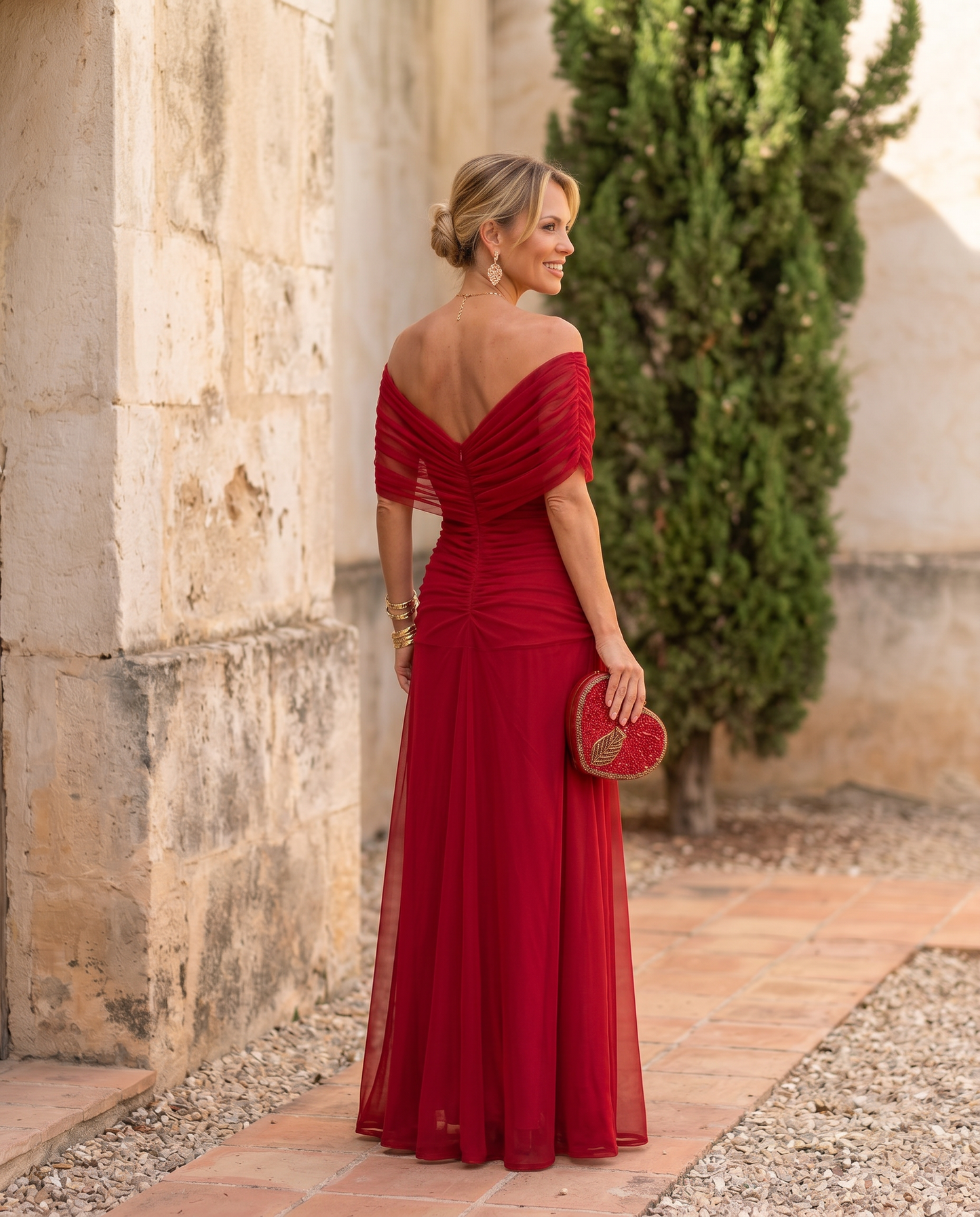 Elegant Maxi Party Dress with Sweetheart Neckline