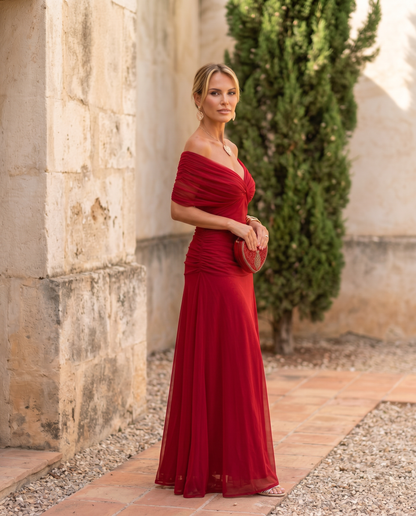 Elegant Maxi Party Dress with Sweetheart Neckline